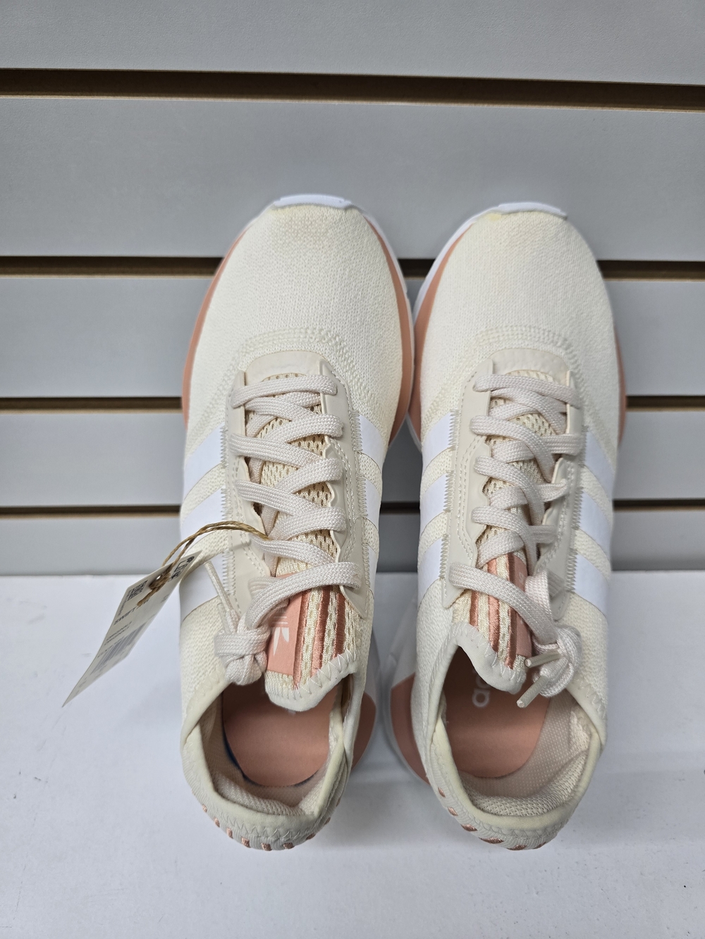 Women's Cream & Blush Athletic Sneakers - Comfortable Everyday Style Size 8